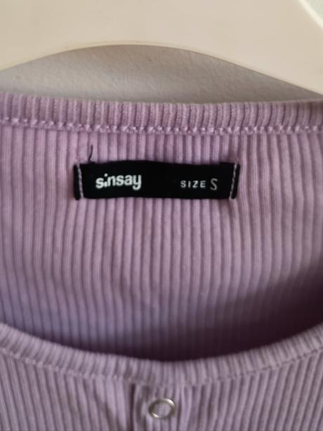 Rebrovaný crop top, sinsay,s