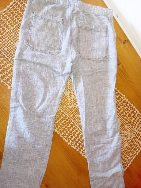 Ľanové nohavice, h&m,128