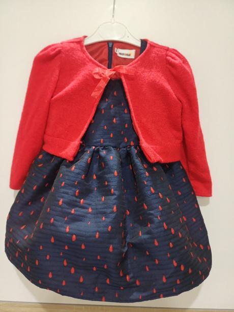 Šaty na vianočne fotenie..1x oblečene, 98