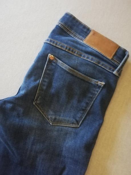 Bedrové denim rifle, denim,36