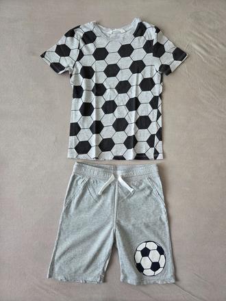 Futbalové tričko a kraťasy 122/128, h&m,122