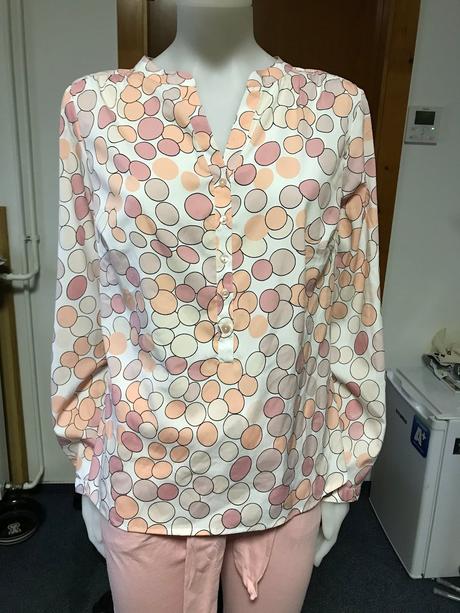 Blúzka s krúžkami v ružových odtieňoch, 42, bonprix,42