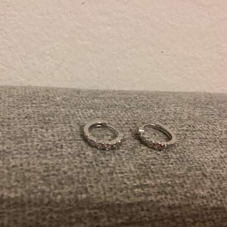 Malé kruhové náušnice s kamienkami, 