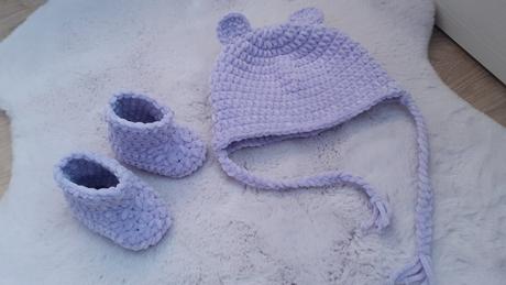 Háčkovaná čiapka s uškami, 48 - 92