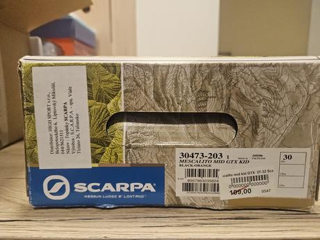 Scarpa turisticke topanky, 30