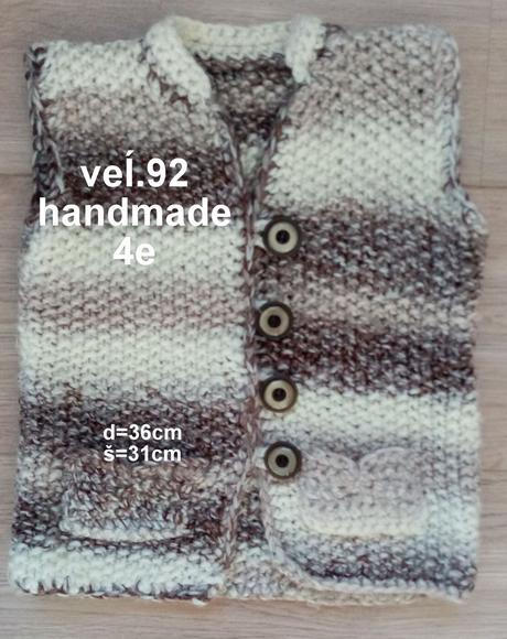 Pletená vestička dievčatko veĺ.92, zn.handmade, 92