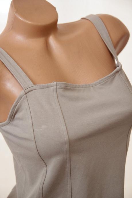 Béžový bavlnený body top, m, m