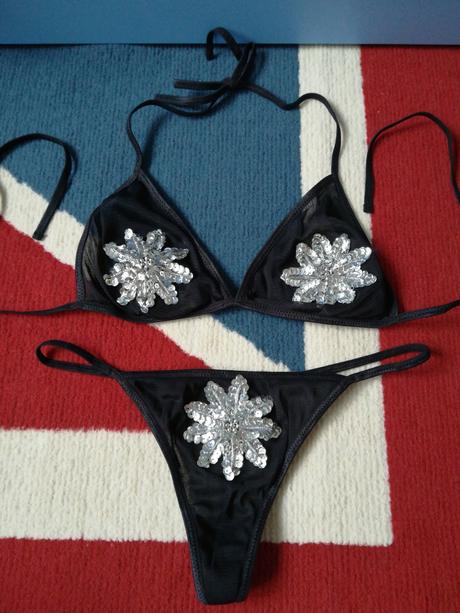 Vianočný set spodného prádla s vločkami - top stav, tezenis,s