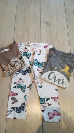 Legínky a tričká, h&m,116