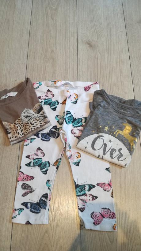 Legínky a tričká, h&m,116
