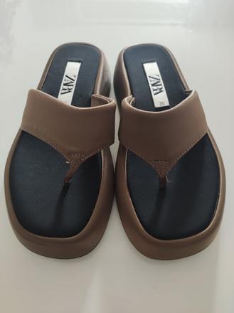 Dámske saténové šľapky, zara,36