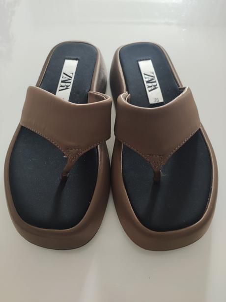 Dámske saténové šľapky, zara,36