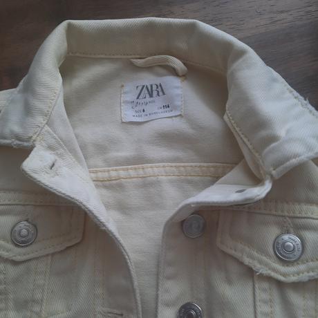 Zara rifľová bunda bledožltá, zara,116