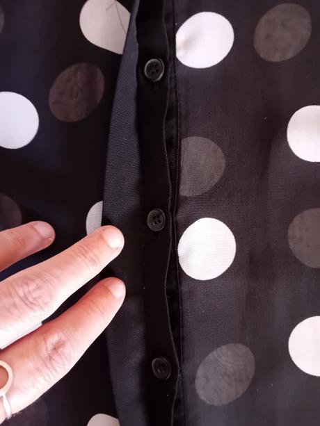 Bodkovaná transparentná blúzka, amisu,m