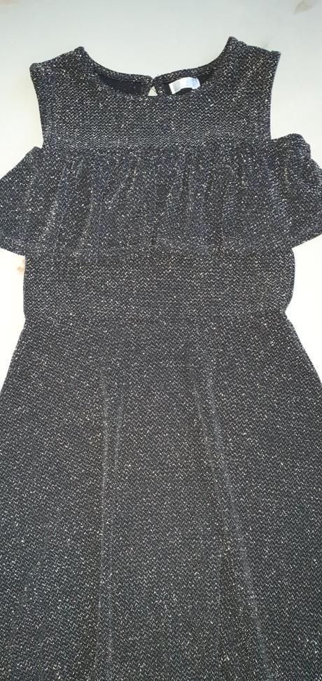 Šaty jemne trblietavé top stav, 146
