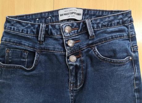 Trendy skinny jeans s vysokym pasom, new look,34