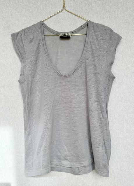 Značkové ľanové tričko, s