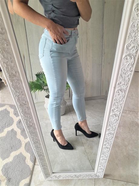 Klasické bledomodré skinny-38, 38