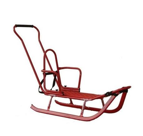 Detské sánky + fusak+rukoväť šedé,