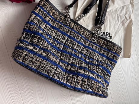 Karl lagerfeld - tvídová kabelka, karl lagerfeld