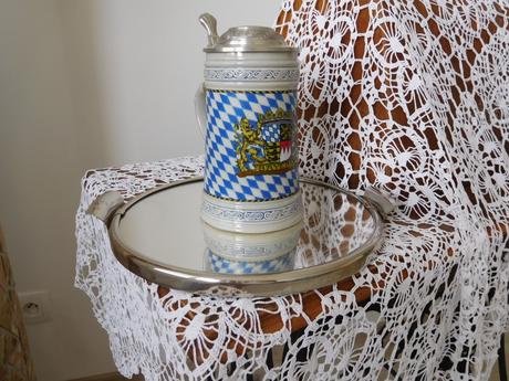 Korbel bayern s cínovým víkom, top top stav,, 