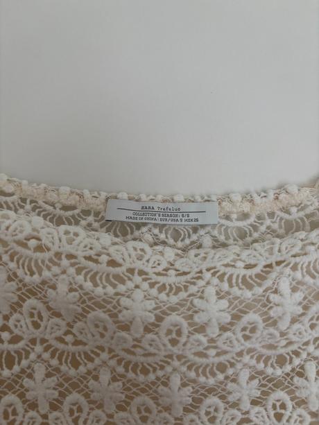 Háčkovaný crop top zara, zara,s