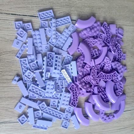 Lego diely, odtiene levanduľa, nehrané 150ks,