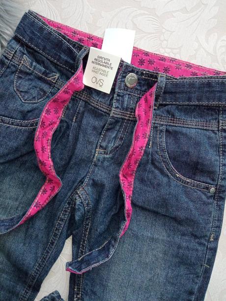 Dievčenské tmavomodré rifle ovs (5-6 r.), ovs,116