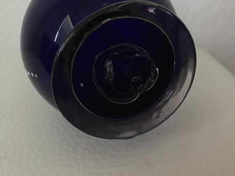 Retro vazička modrá, výška cca 11 cm, 