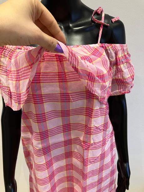 Ružové kockované šaty fb sister (s), s