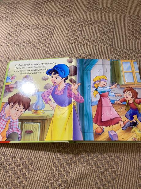 Rozprávka medovníková chalúpka s 6 obrázkami puzzl,