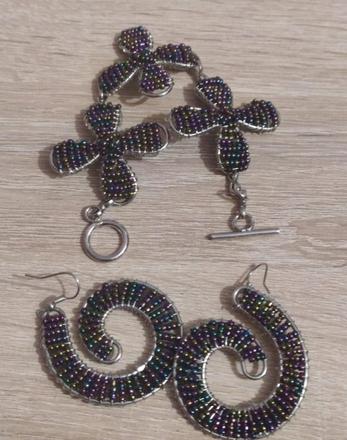 Náušnice+náramok, 