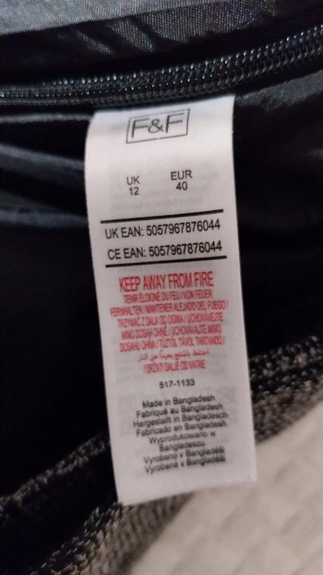 Hnedá károvaná sukňa s opaskom, f&f,m