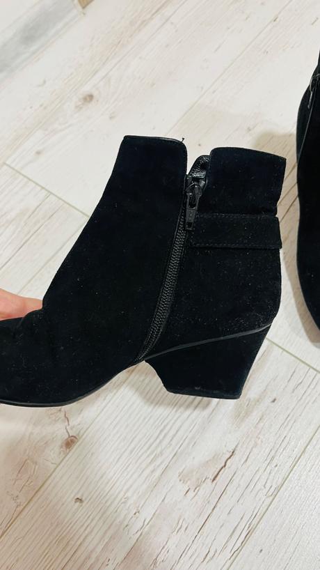 Čierne kožené topánky 38,5, 38