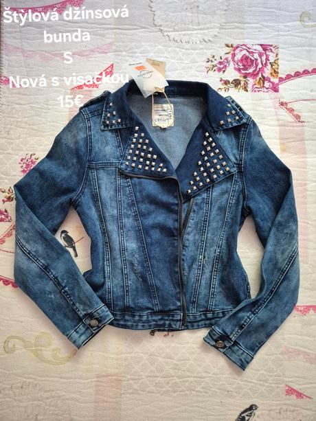 Štỳlová džínsová bunda, s