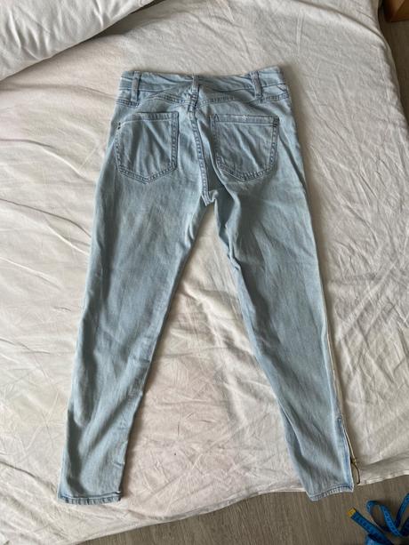 Stradivarius bicolor roztrhané džínsy, stradivarius,xs