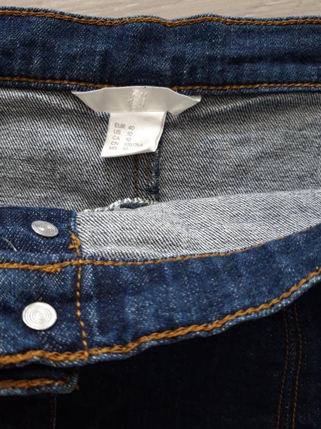 Riflová sukňa / na gombíky, h&m,s