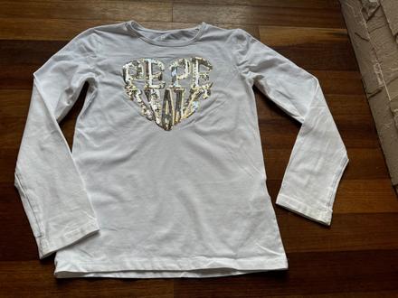 Dievčenské biele tričko pepr jeans, pepe jeans,128