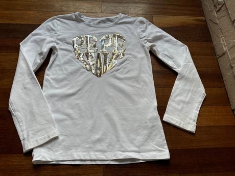 Dievčenské biele tričko pepr jeans, pepe jeans,128