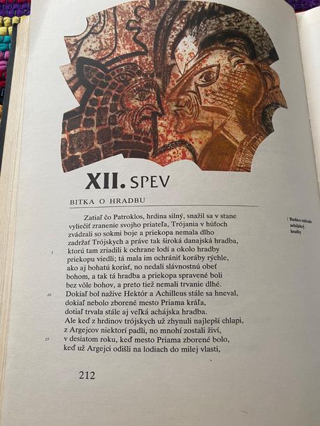 Krásna stará retro kniha homéros - ílias 1986, 