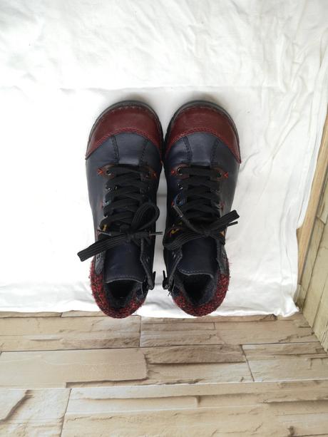 Rieker 37 - dámske zateplené modro-bordové topánky, rieker,37