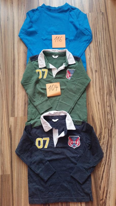 Chlapcenske tricka s dlhym rukavom, 104