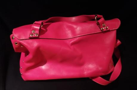 Pink kožená kabela, 