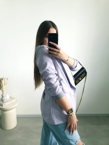 Fialové sako m/l, m