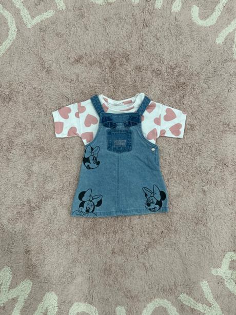 Minnie rifľové šaty a tričko na leto, disney,74