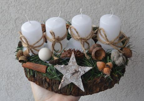 Adventný veniec na dreve, 