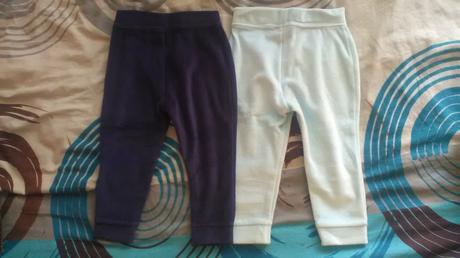 Velúrové tepláky 2ks modre,bledomodré, lupilu,80