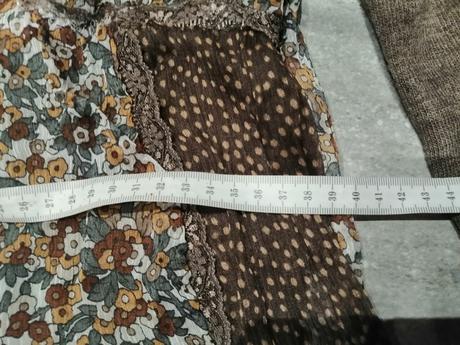 Nežné šaty,zemité tóny juta age,vs vlna,hodváb, s