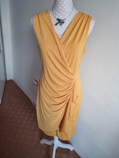 Oranžové elastické šaty 40, 40