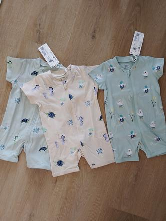 3x letné pyžamko (overal na spanie), lindex,56